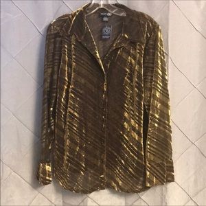 🆕🌹STUNNING VENEZIA GOLD AND BLACK SHEER BLOUSE